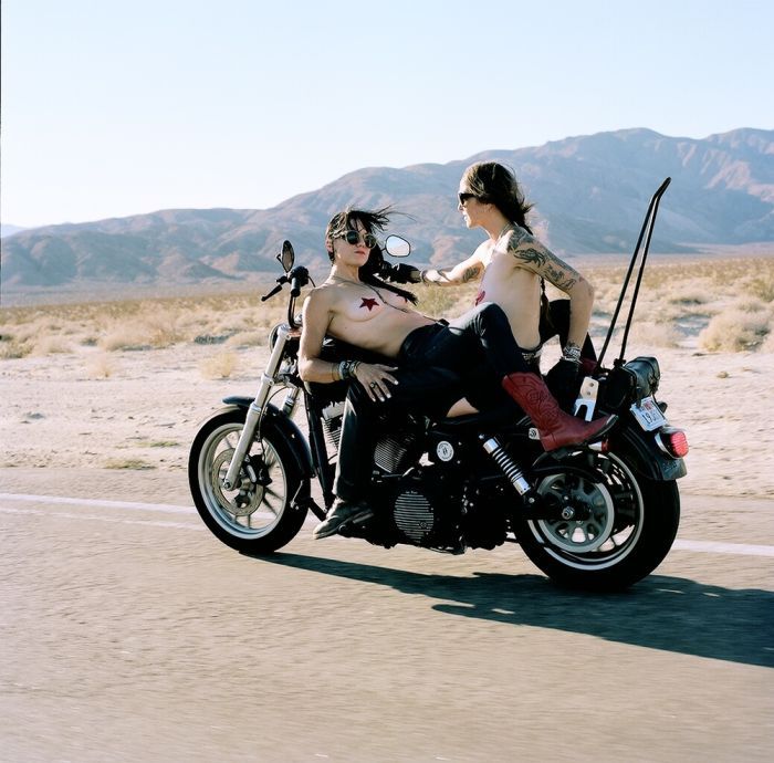 Girls on a motorcycle in Harbin